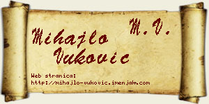 Mihajlo Vuković vizit kartica